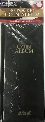 Coin Stock Book 80 Pocket Mini Album For 2x2 Flips Holders Wallet Storage Harris • $14.89