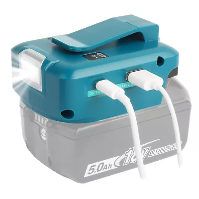 Adp05 Makita 14.4V-18V Battery USB Phone Charging Charger Adapter BL1830 BL1860 • £12.50