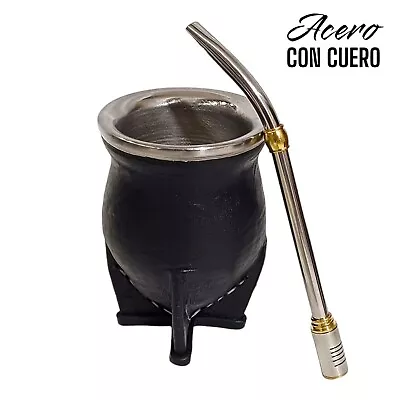 038A New Set Yerba Mate Kit: Iron Leather Gourd (Cup) Bombilla (Straw) Box • $39.90