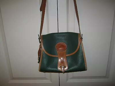 Vintage Dooney & Bourke Green/brown Crossbody Handbag Purse • $29.95