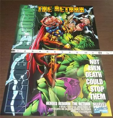 1997 Marvel Comics Heroes Reborn The Return Store Promo Poster  Hulk Thor • $15.99