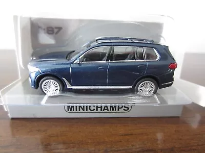 MINICHAMPS 029301 BMW X7 (2019) In BLUE - Model Is PLASTIC - HO Or 1:87 Scale • $26