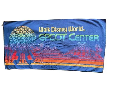 Vintage Walt Disney World Epcot Center Beach Towel Souvenir 1982 Rainbow • $25