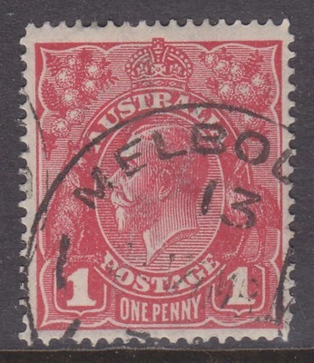 $3.50 • Buy KGV Heads Single Wmk 1d Red Die 1 Used *POSTMARK* SG 21c (56C)