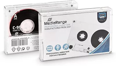 MediaRange Professional Audio Cassette C-90 90min Type 1 Normal Bias Clear Tape • £3.95