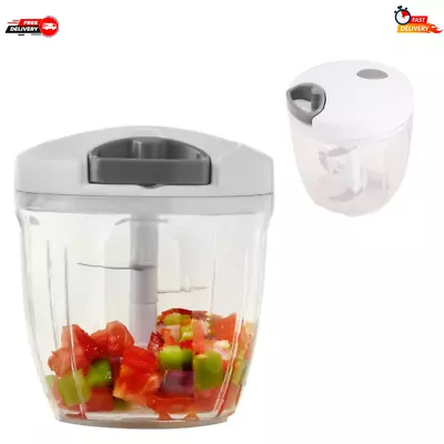 1L Manual Garlic Onion Chopper Food Meat Mincer Fruit Vegetable Crusher Blender • $10.67