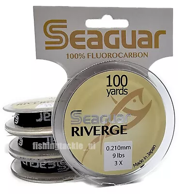 Seaguar Riverge 100% Fluorocarbon Leader Tippet Line - 100yd Spools - Fishing • £22.99