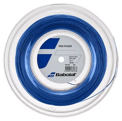 Babolat RPM POWER 17G 1.25mm (Electric Blue) 660ft 200m Reel Tennis String • $152