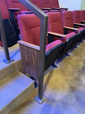 Row Of 3 Used THEATER / CHURCH SEATING Performing Arts Movie Cinema Seats Chairs • $249