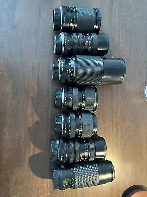 7 Minolta MD Mount Zoom Lenses - Used But Functional - Macro And Telephoto • $74