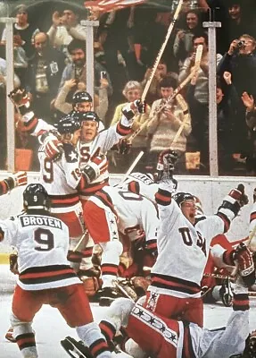 Vintage *MIRACLE ON ICE* USA Hockey 18x24 Inches Poster / Print ! • $18.29