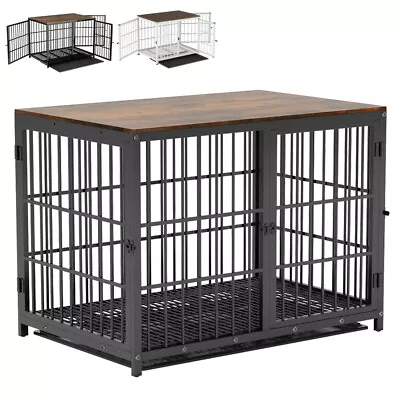 Spacious Large Dog Crate Kennel Heavy Duty Pet Cage Indoor Furniture With Tray • $229.90