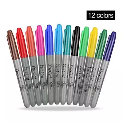 £8.41 • Buy 12pcs Temporary Permanent Makeup Skin Marker Pen Tattoo Supplies Body Art Tool