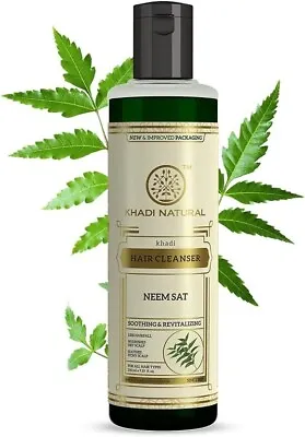 Khadi Herbal Shampoo Neem Sat Herbal Natural Product - UK Seller - 210 Ml Bottle • £11.98