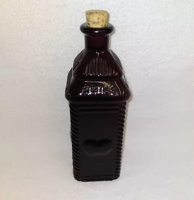 Vintage Wheaton Amethyst Glass Bottle Berring's Apple Bitters 9  Purple U.S.A. • $7.77