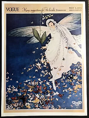 VOGUE ORIGINAL Magazine Poster Of May 1st 1913 Cover Bride's Trousseau Wedding • $39.99