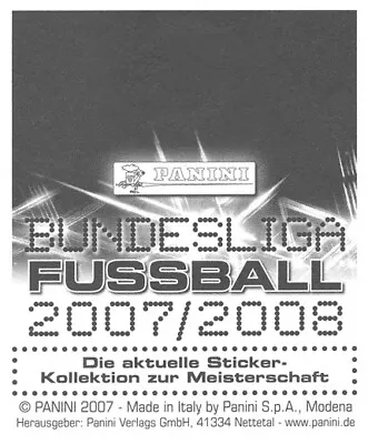 Panini Bundesliga 07/08 Single Sticker 386 - Misimovic • $1.06