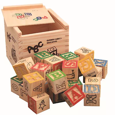 Children Wooden Montessori Alphabetic Blocks Game With Number Letter Animals • $33.65