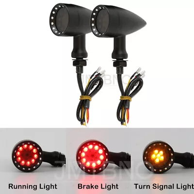 Motorcycle LED Bullet Blinker Brake Running Turn Signal Tail Light For Harley • $22.35