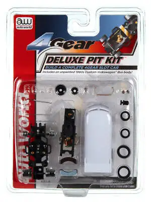 Auto World TRX121 Deluxe Pit Kit W/1960's Custom Volkswagen Bus Body HO Slot Car • $19.99