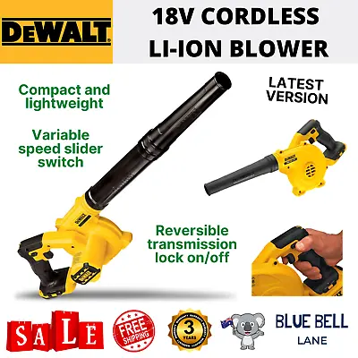 18V DeWalt Compact Cordless Blower Job Site Leaf Blower Skin Leaf Garden Tool • $142.74