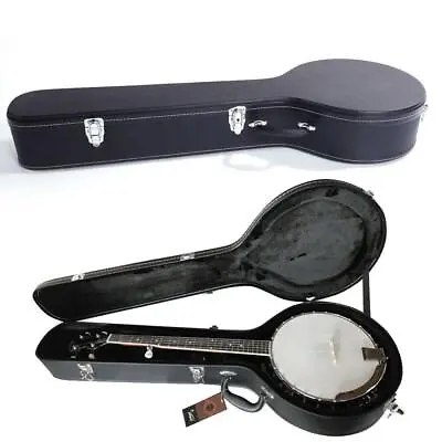 Glarry Microgroove High Quality 5-string Banjos Black Fine Leather Case Bag Blac • $69.98