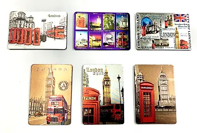 6 X Brand New Metallic London Fridge Magnets Icons Souvenir Fast & Free Delivery • £5.99