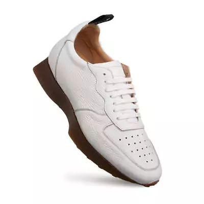 NEW Mezlan Dress Sneaker Shoes Fashion Gerardo Deerskin Lace Up Premium White • $425