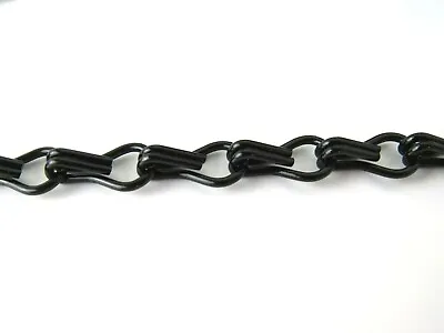 Coated Metal Black Link Chain / Hook Chain Crafts - Per 3 Meter • £6.99