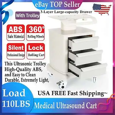 Mobile Ultrasound Cart For Ultrasound Imaging Scanner Medical/SPA Trolley Cart • $247.99