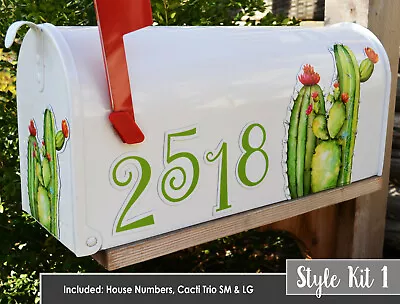 Mailbox Magnet (Partial Cover)  Cactus Cacti Customized Address Numbers • $17.95
