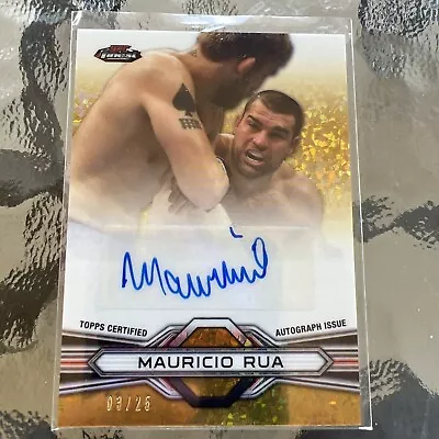 Mauricio Rua 2013 Finest Gold Auto 3/25 UFC -123 • $149.99