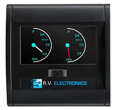 RV Electronics LCD BLACK Double Tank Water Level Indicator Gauge For Caravans • $97.90