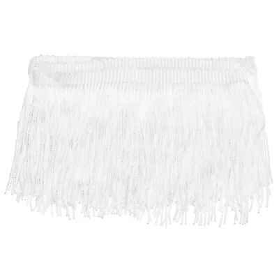 10 Yards 4 Inch Chainette Fringe Trim Tassel Sewing Trim For Clothes White • £12.07