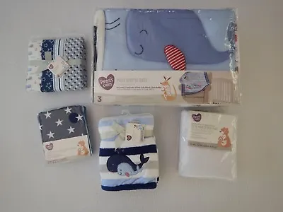 Whale Ocean Anchor Infant Baby Crib Nursery Bedding Set Shower Gift Set • $89.95