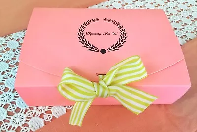 Pink Blue Bakery Box.CakeCookies MacaronGift Box/ 9  X 4 1/2  X 2 / Pack Of 10 • $12.99