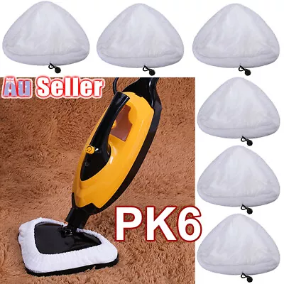 6Pcs Replacement Micro Fibre Clothes Steam Cleaner Mop Pads Washable H2O GP • $16.65