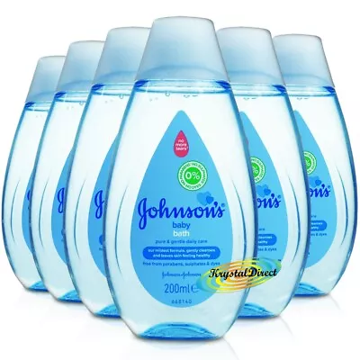 £13.29 • Buy 6x Johnsons Baby Bath 200ml PH Balanced Gentle Daily For Care Delicate Skin