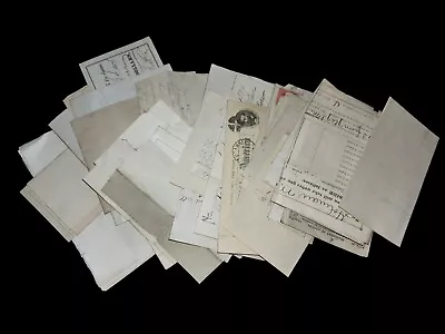 Vintage Lot Of 45 Receipts & Letters 1800s • $10