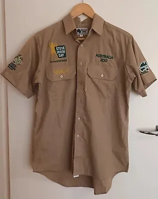£119.75 • Buy Steve Irwin Day Shirt Australia Zoo Crocodile Hunter Wildlife Warrior Khaki Sz S