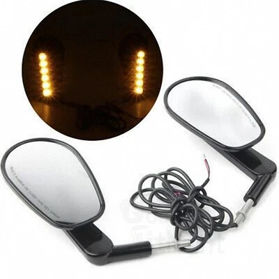 $79.65 • Buy Motorcycle Rearview Mirrors LED Turn Signals Muscle For Harley V Rod V-Rod VRSCF