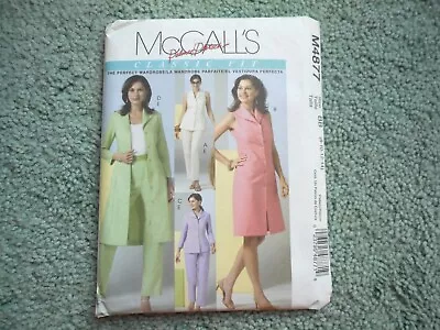McCall's M4877 Misses Top Dress Duster And Pants Sizes 8-14 UNCUT (P) • $1.50