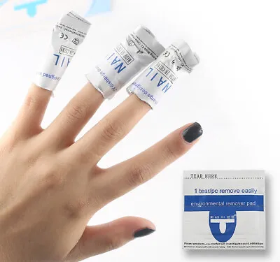 £0.99 • Buy UV Gel Cleanser Wipes Prep Wipe Alcohol Gel Polish Nail Remover Wrap No Residue