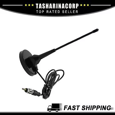 Universal Piece Of 1 Black Roof Magnetic Base AM FM Radio Signal Antenna Aerial • $18.60