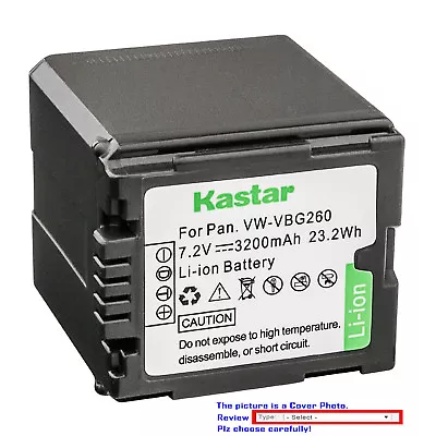 Kastar Replacement Battery For Panasonic VW-VBG260 VW-VBG260-K VW-VBG260PPK • $16.99