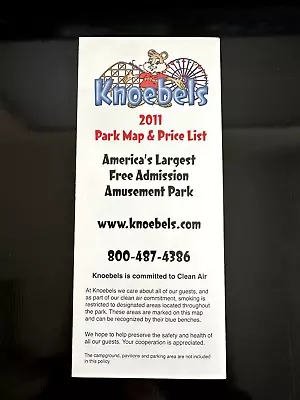2011 Knoebels Amusement Park Guide & Map - Elysburg PA • $5
