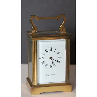 A C20th Brass Cased Mappin & Webb Carriage Clock With Enamel Dial • $246.33