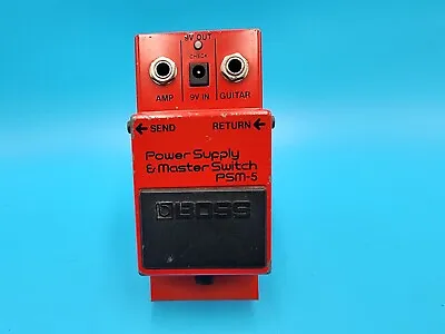 95 Boss PSM-5 Power Supply & Master Switch Guitar Effect Pedal Red Label A/B Box • $60