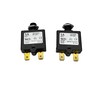 E-T-A G21 5A 240VAC 28VDC Circuit Breaker (LOT OF 2) **SALE** • $10.98