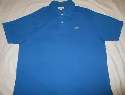 Lacoste  Mens French Designer Nice Blue Cotton Polo Shirt 2xl Vgc • $29.99